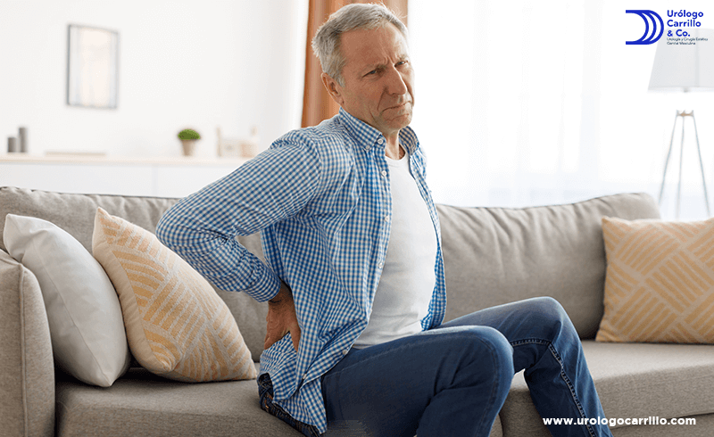 El dolor de riñon o dolor renal por lo general se siente en la espalda baja